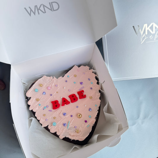Heart Brownie Slab